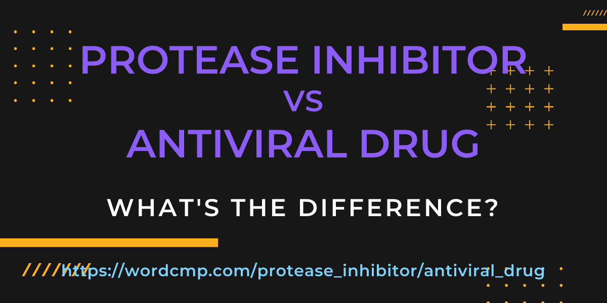 Difference between protease inhibitor and antiviral drug