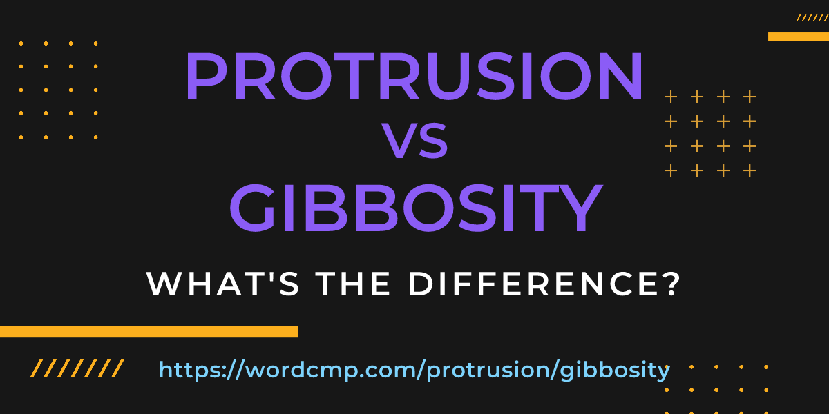 Difference between protrusion and gibbosity