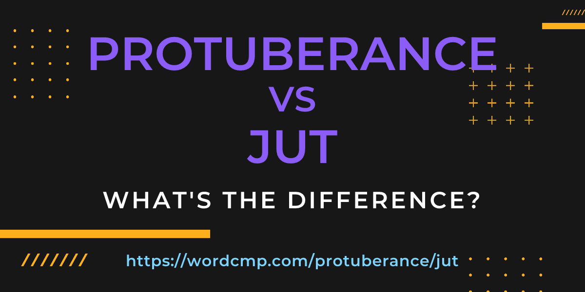 Difference between protuberance and jut