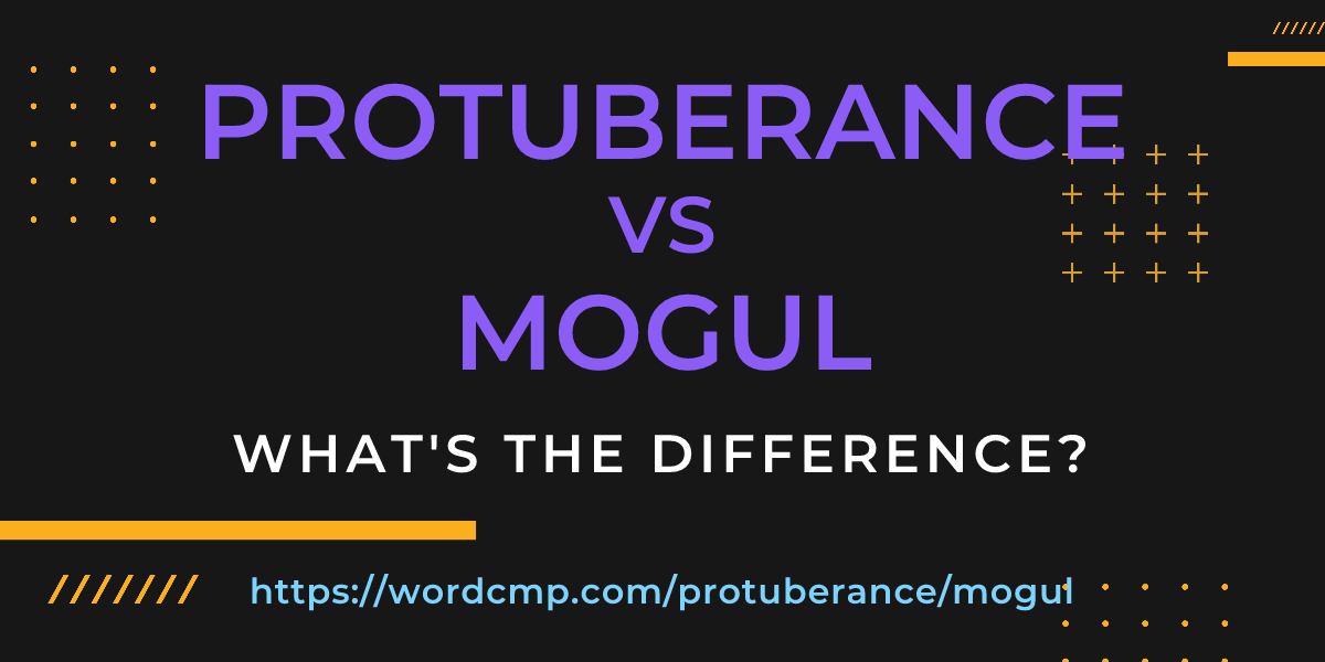 Difference between protuberance and mogul
