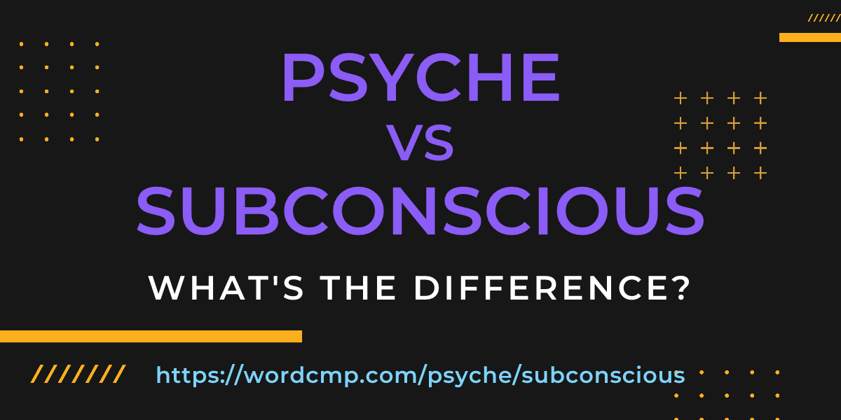 Difference between psyche and subconscious