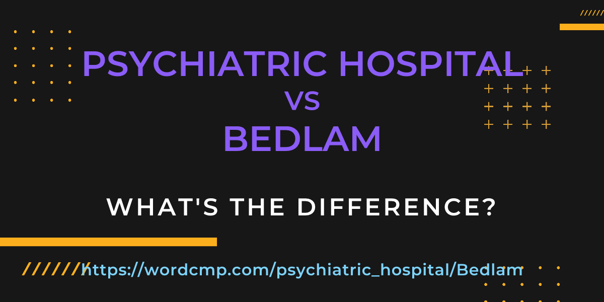 Difference between psychiatric hospital and Bedlam