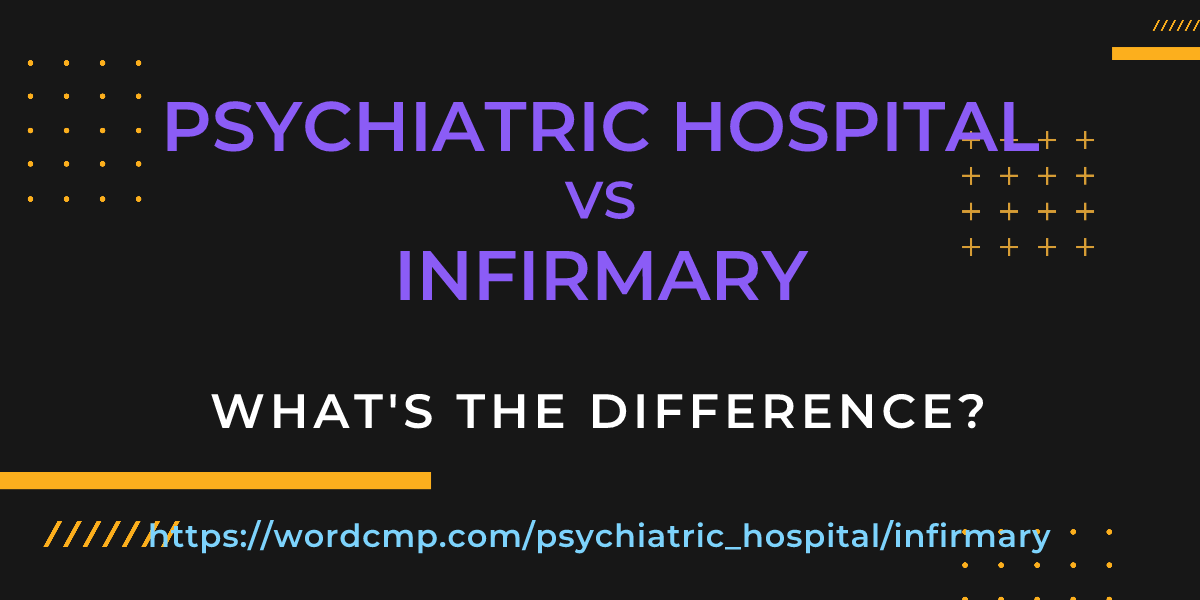 Difference between psychiatric hospital and infirmary