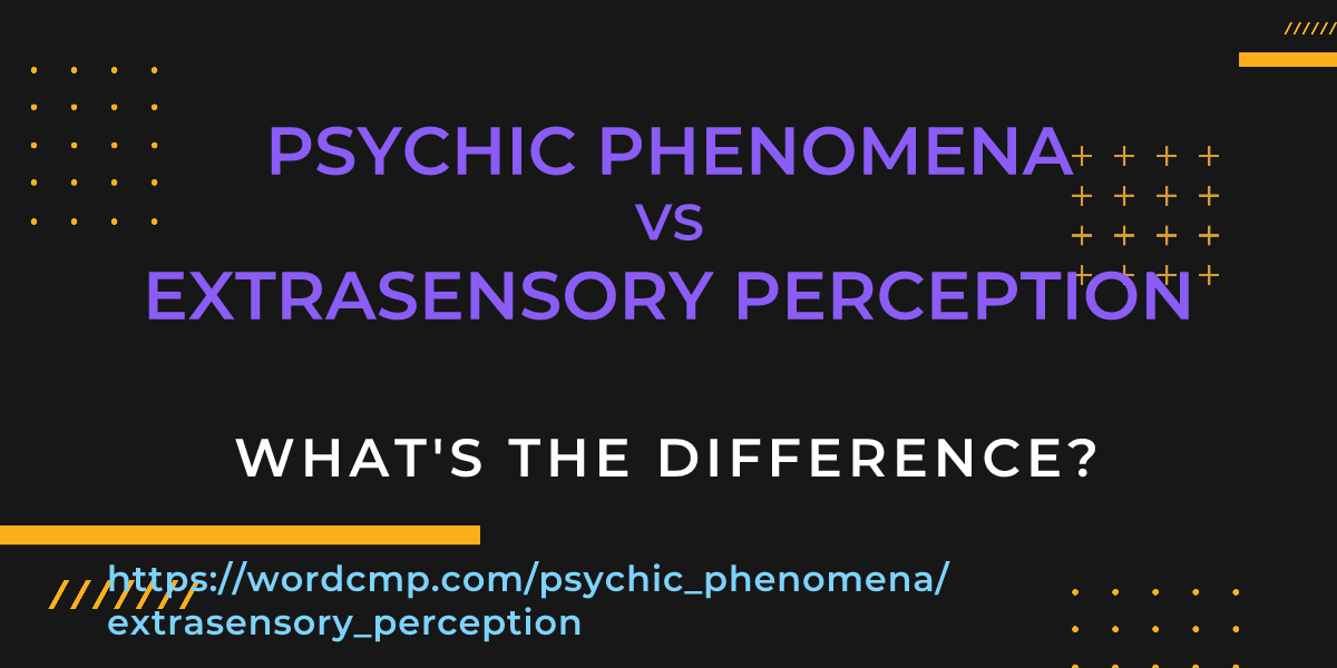 Difference between psychic phenomena and extrasensory perception