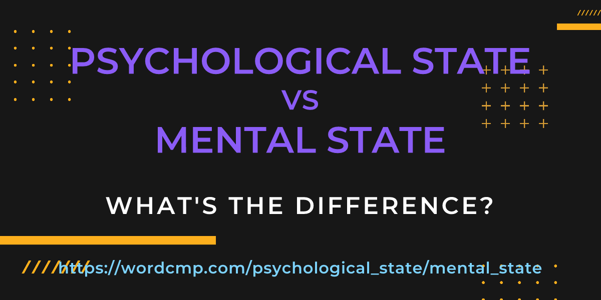 Difference between psychological state and mental state