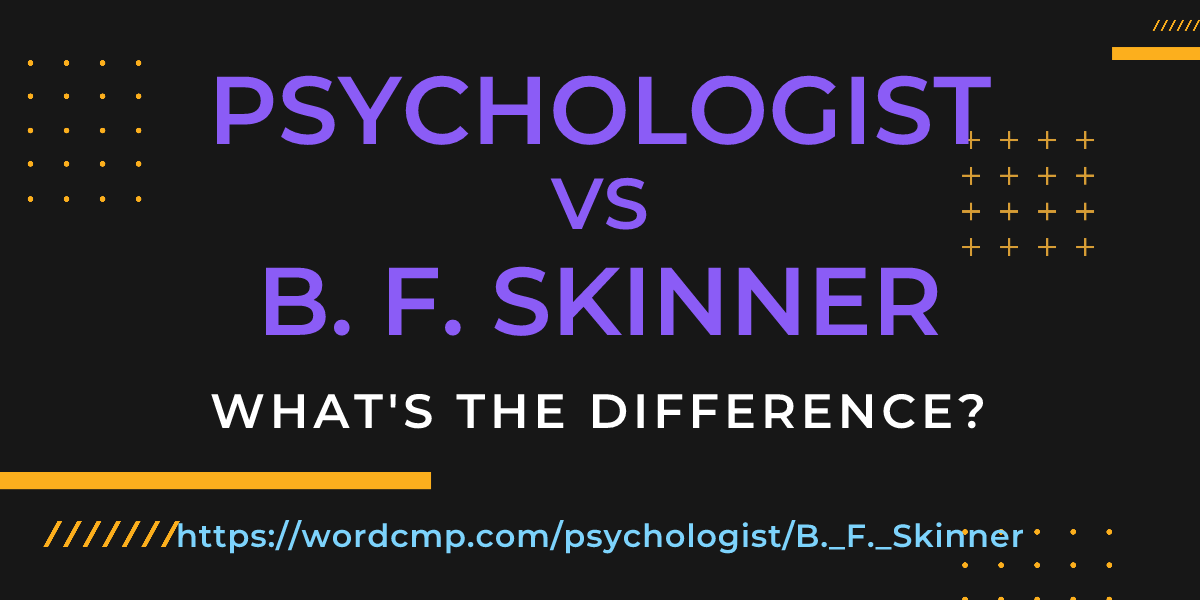 Difference between psychologist and B. F. Skinner