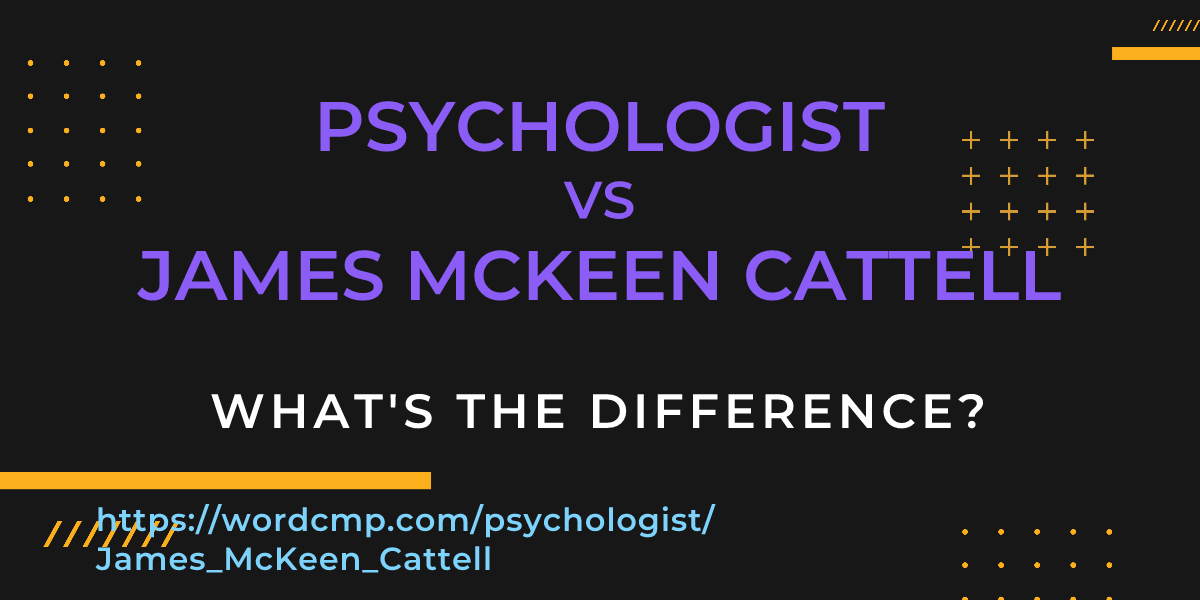 Difference between psychologist and James McKeen Cattell