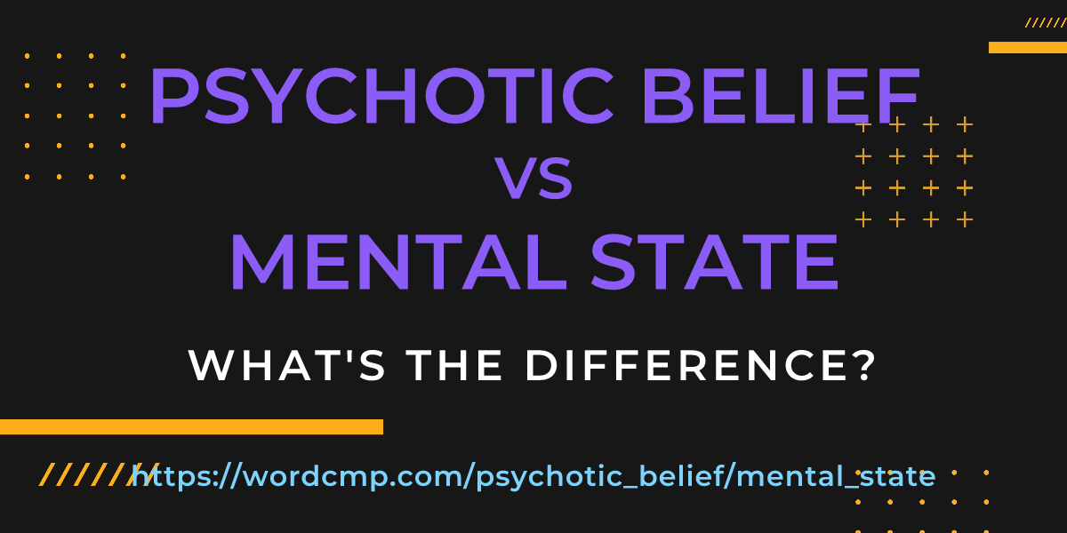 Difference between psychotic belief and mental state