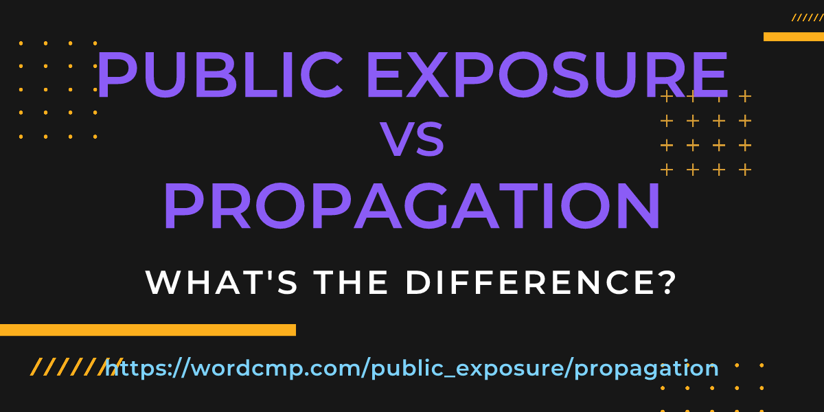 Difference between public exposure and propagation