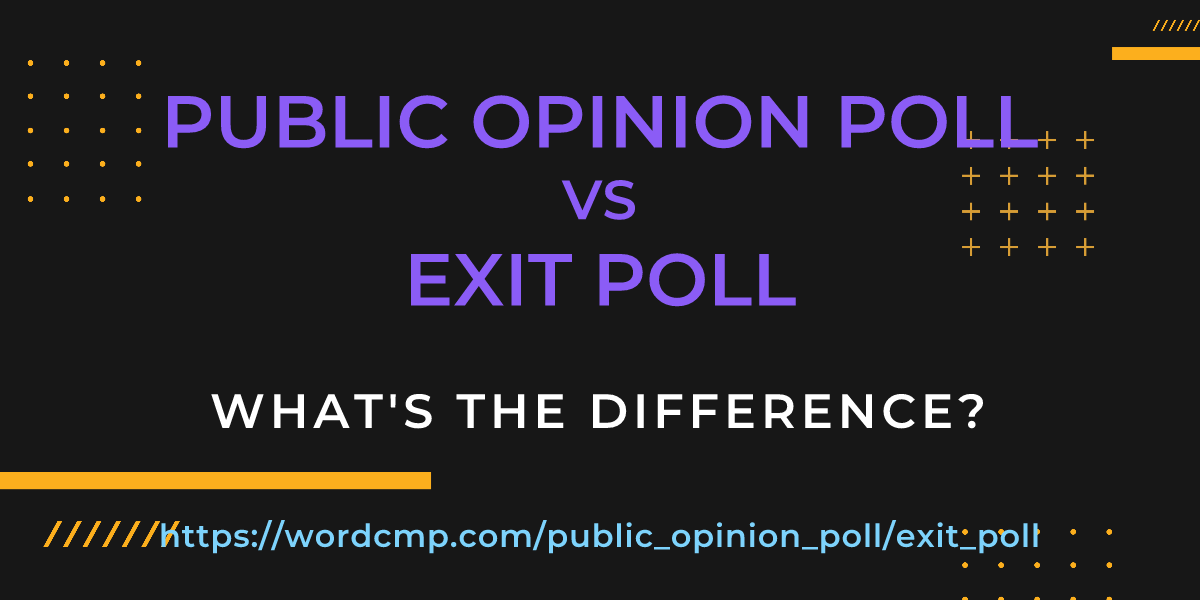 Difference between public opinion poll and exit poll