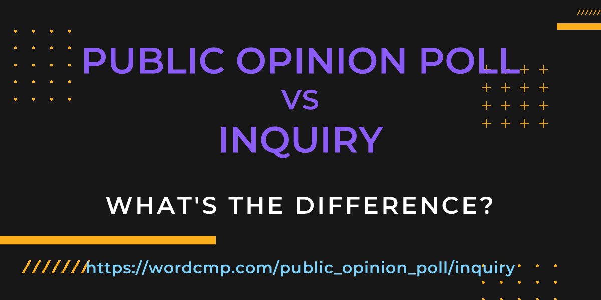 Difference between public opinion poll and inquiry