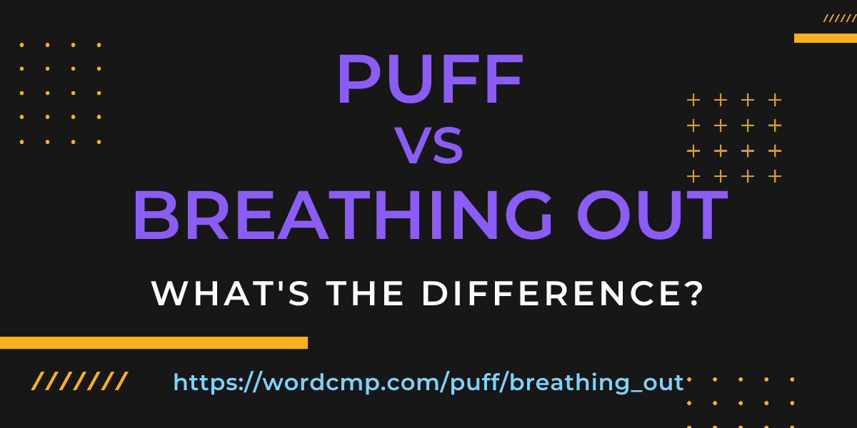 Difference between puff and breathing out