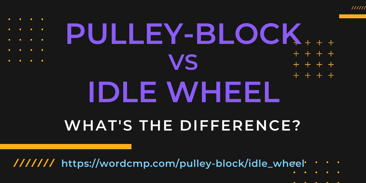 Difference between pulley-block and idle wheel