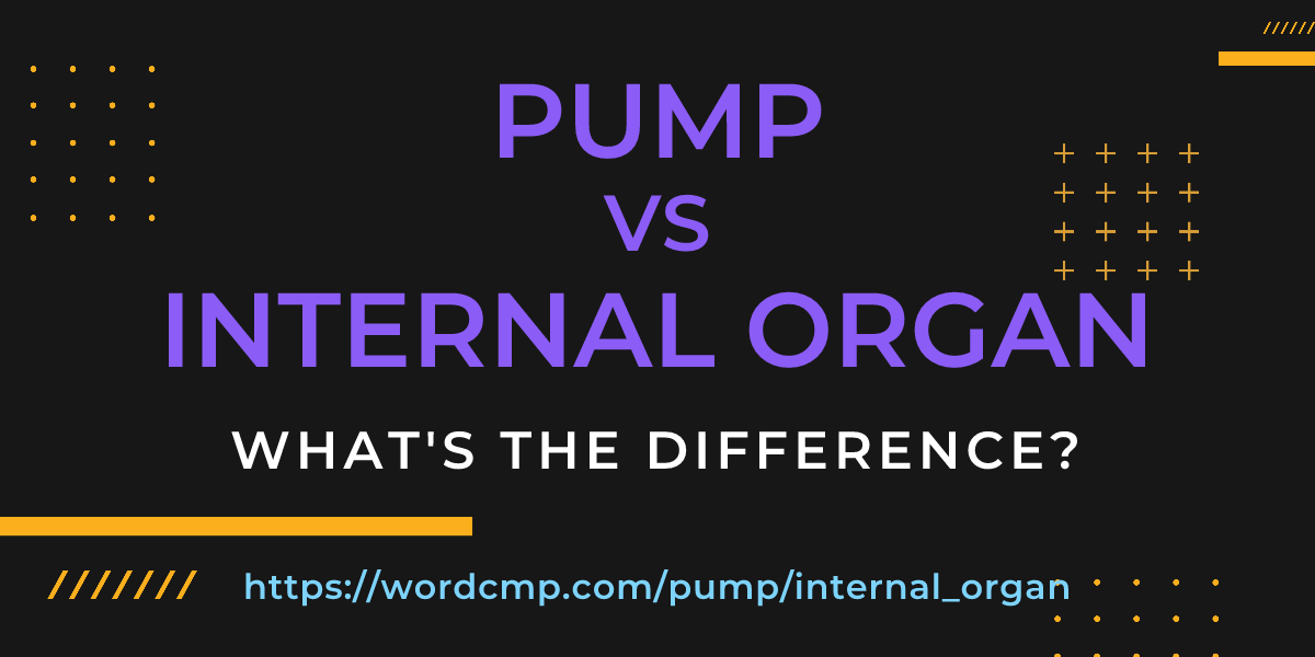 Difference between pump and internal organ