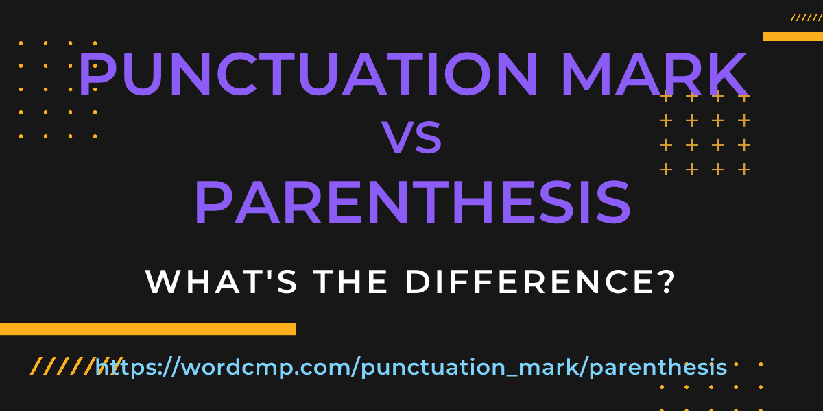 Difference between punctuation mark and parenthesis