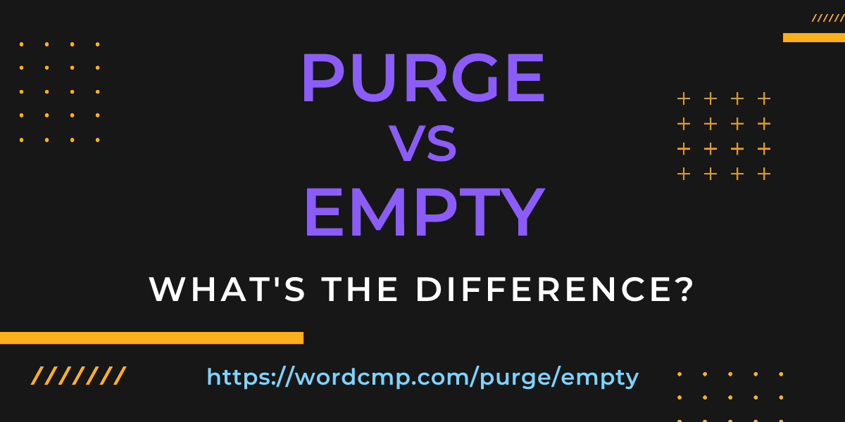 Difference between purge and empty