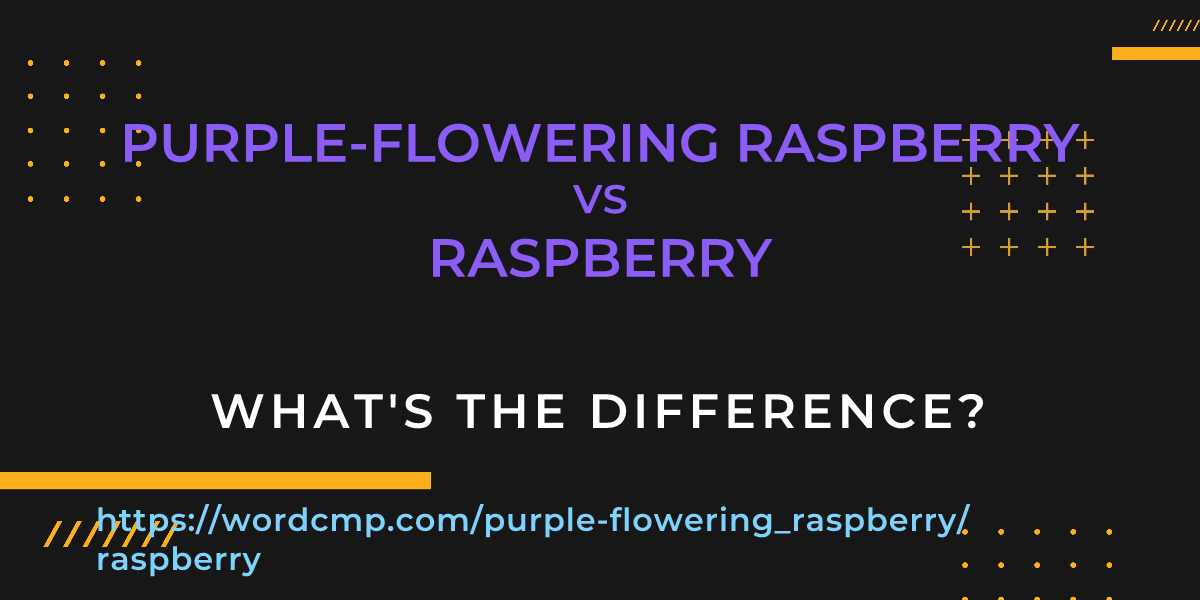 Difference between purple-flowering raspberry and raspberry