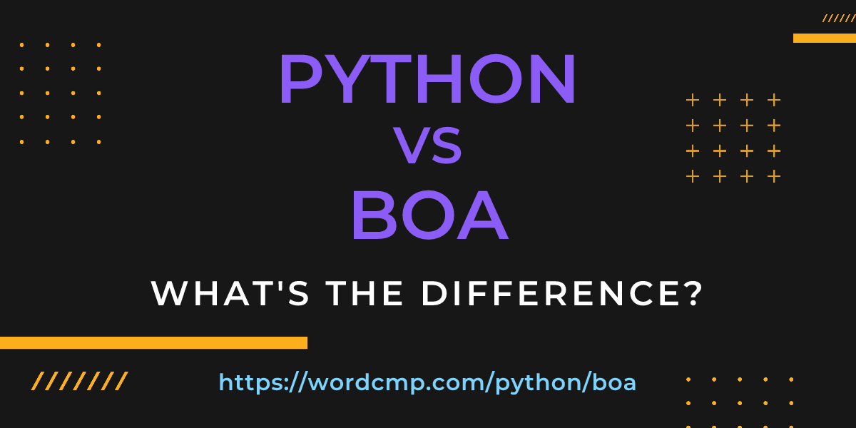 Difference between python and boa