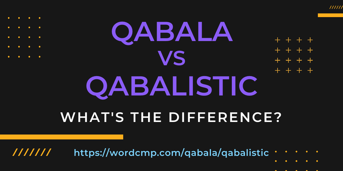Difference between qabala and qabalistic