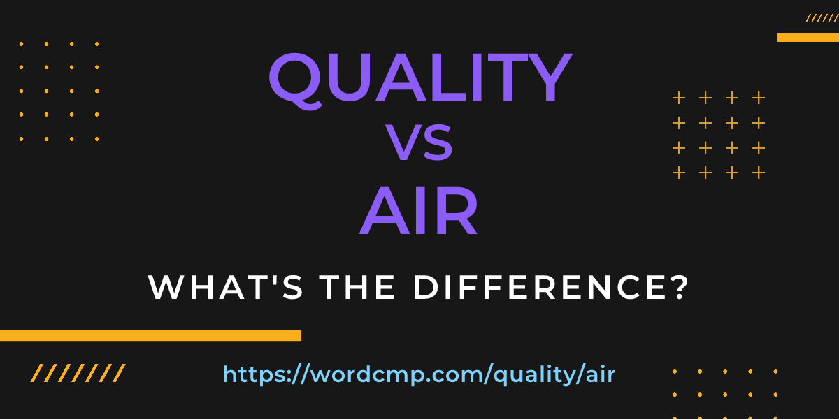 Difference between quality and air
