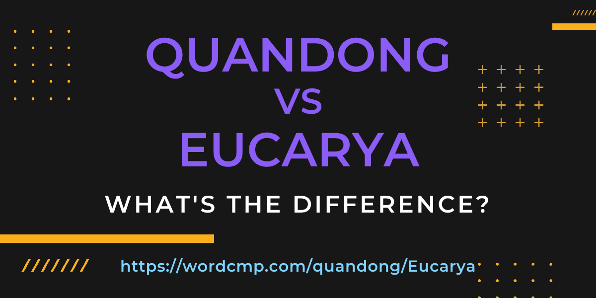 Difference between quandong and Eucarya