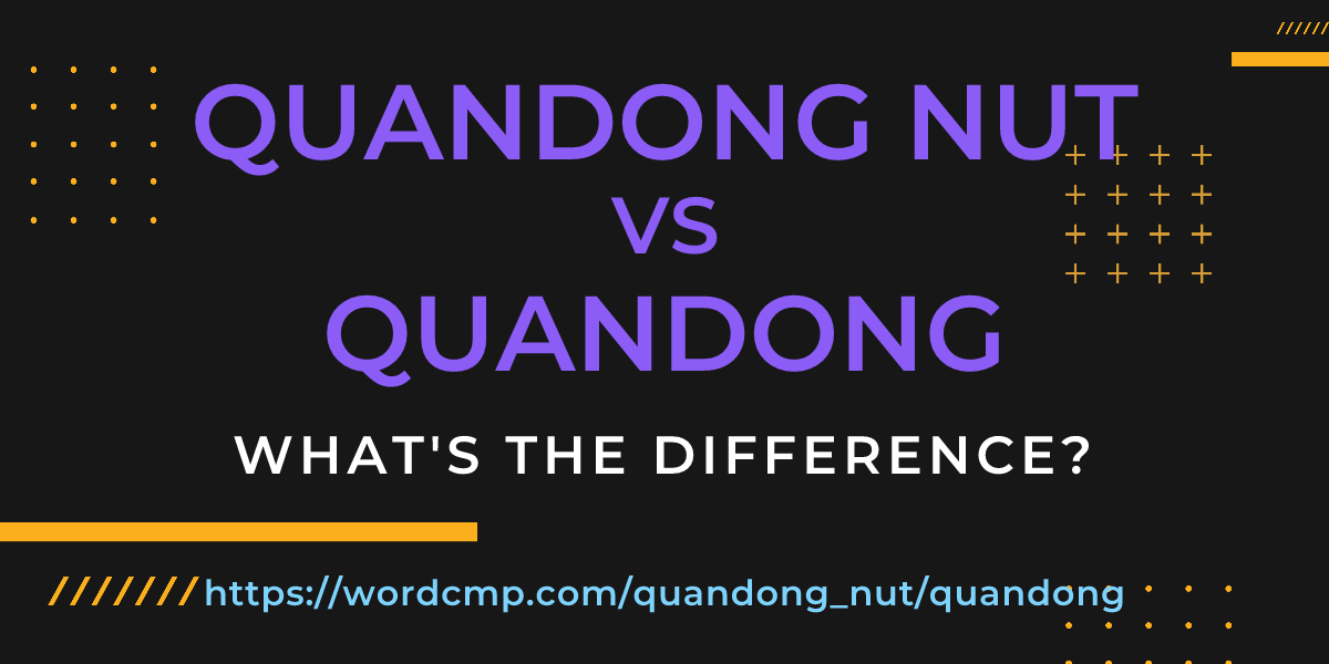 Difference between quandong nut and quandong