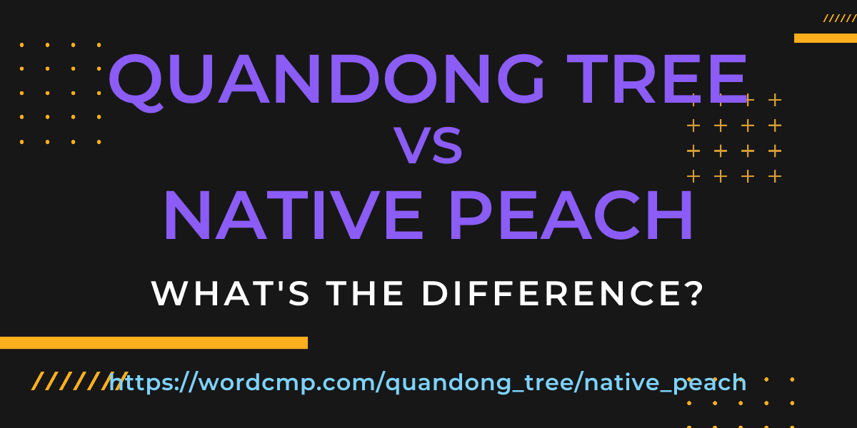 Difference between quandong tree and native peach