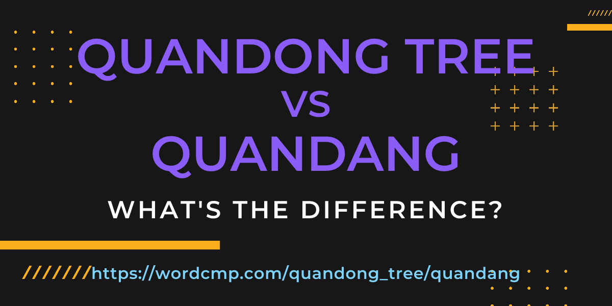 Difference between quandong tree and quandang