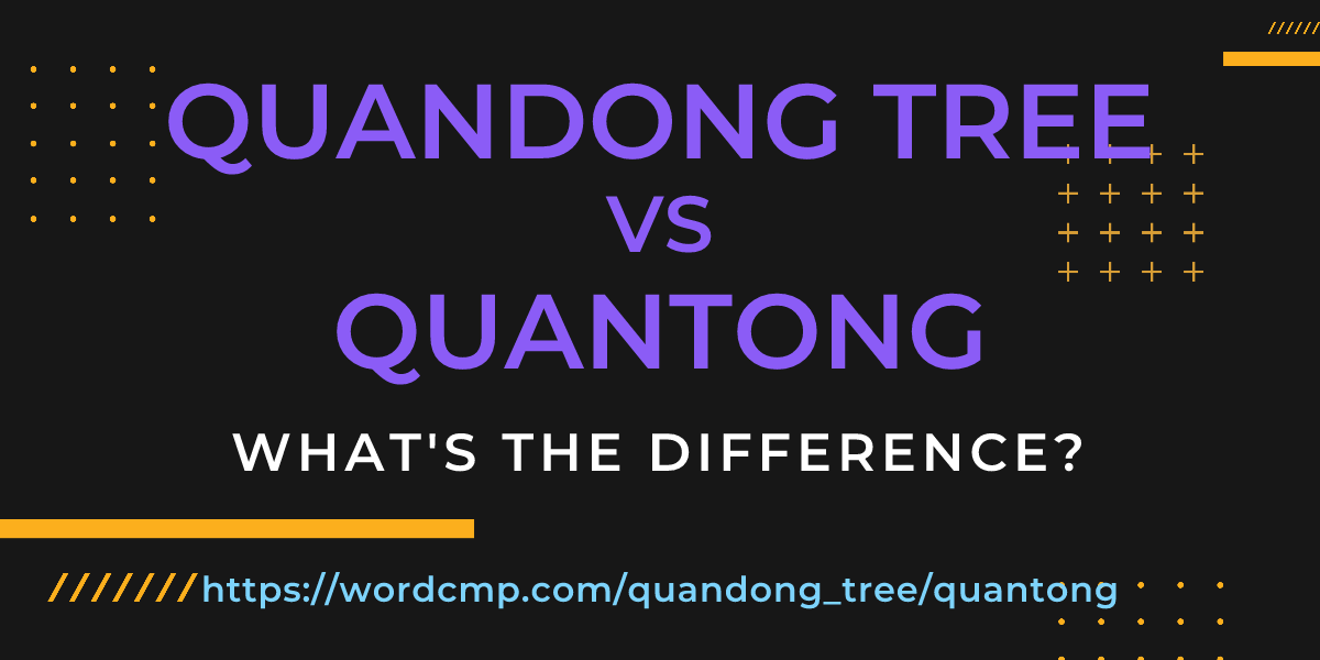 Difference between quandong tree and quantong