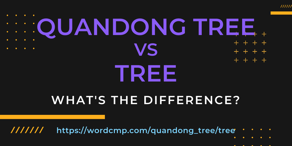 Difference between quandong tree and tree