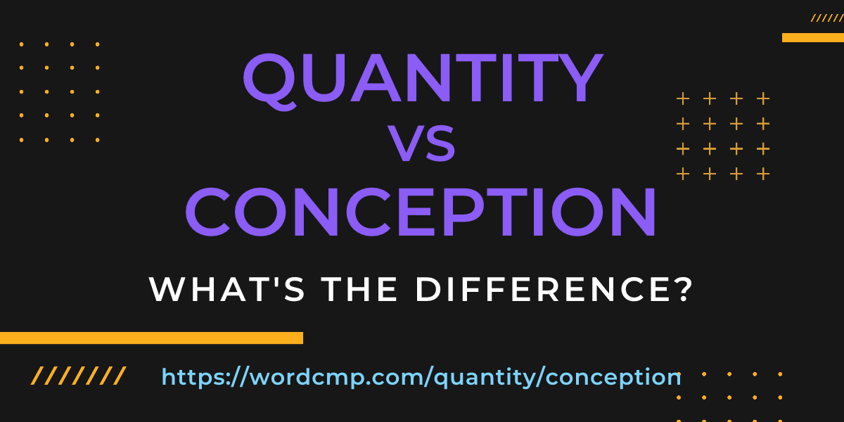 Difference between quantity and conception