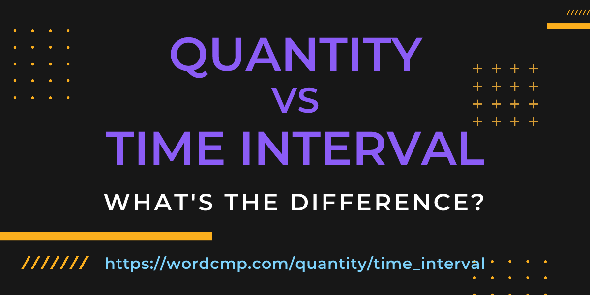 Difference between quantity and time interval
