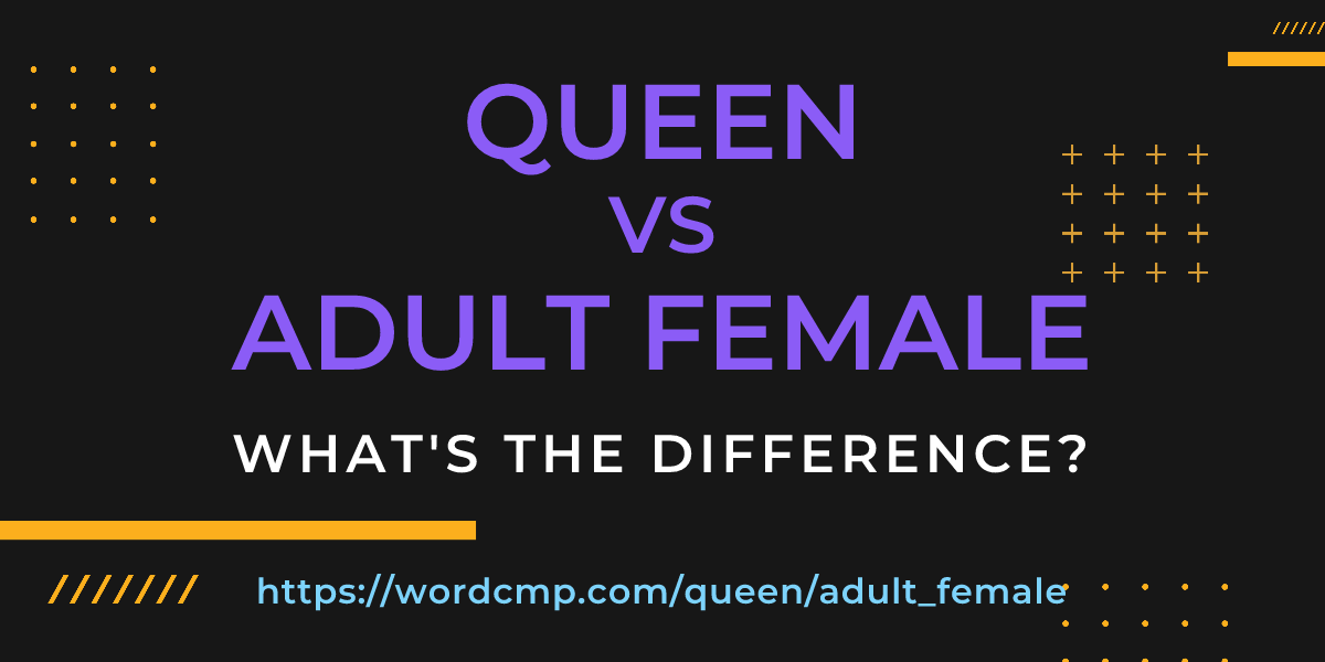 Difference between queen and adult female