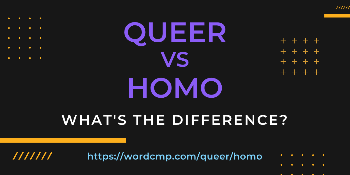 Difference between queer and homo
