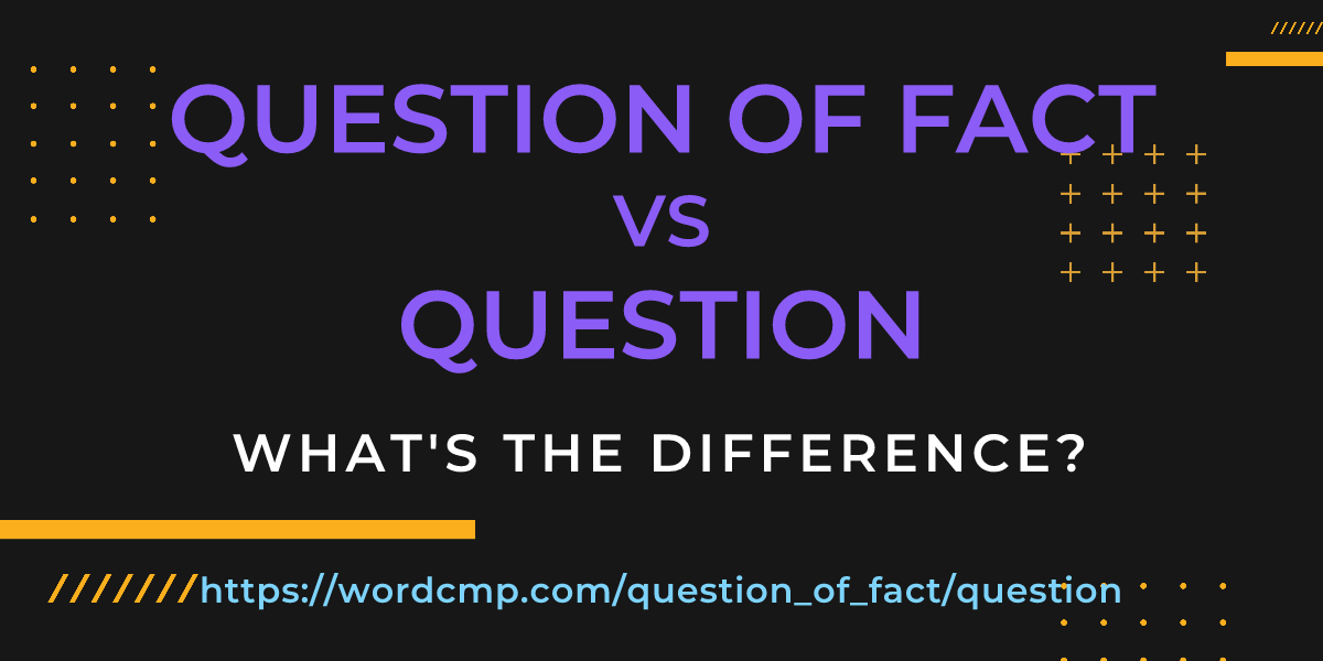 Difference between question of fact and question