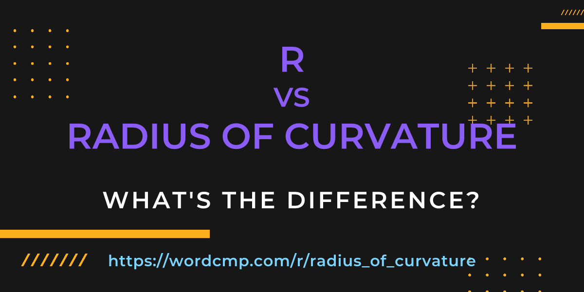 Difference between r and radius of curvature