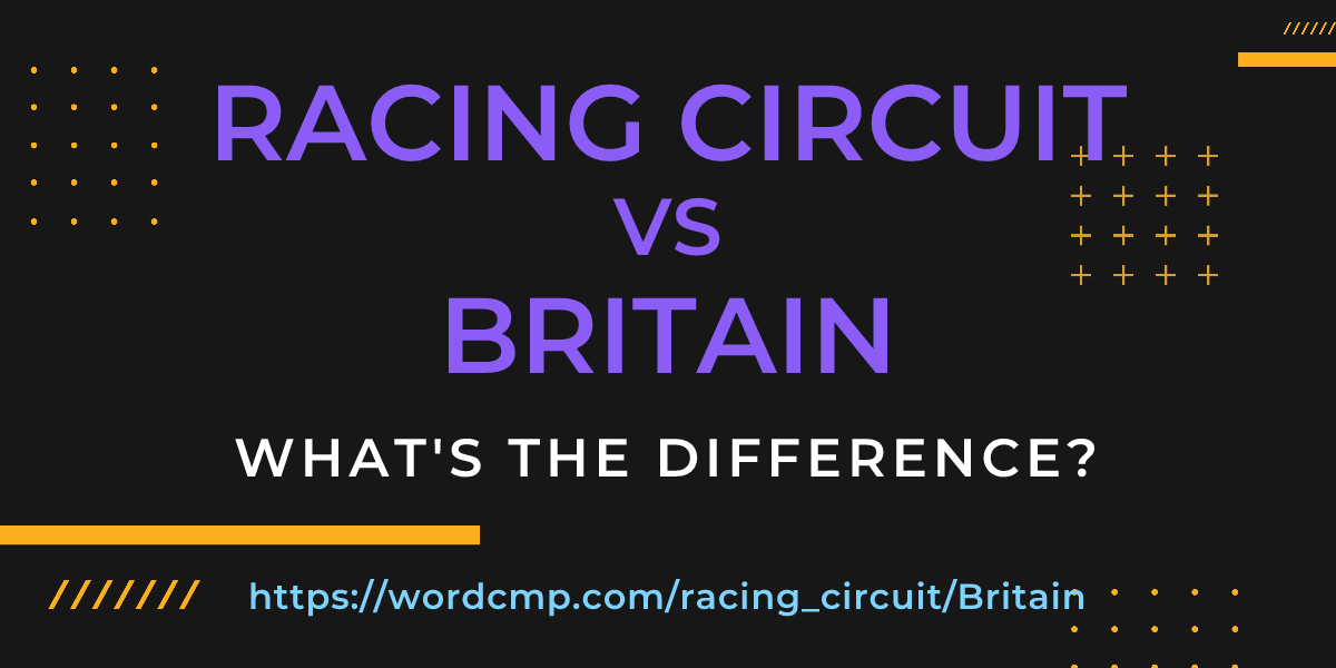 Difference between racing circuit and Britain