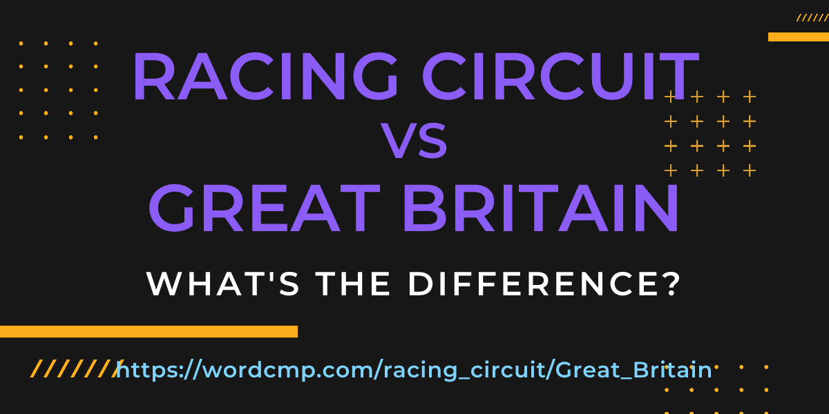 Difference between racing circuit and Great Britain