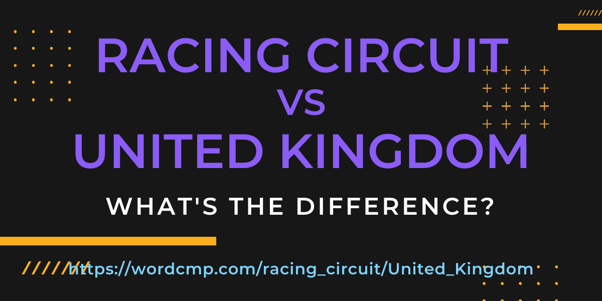 Difference between racing circuit and United Kingdom