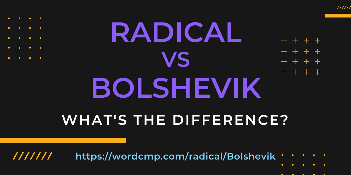 Difference between radical and Bolshevik