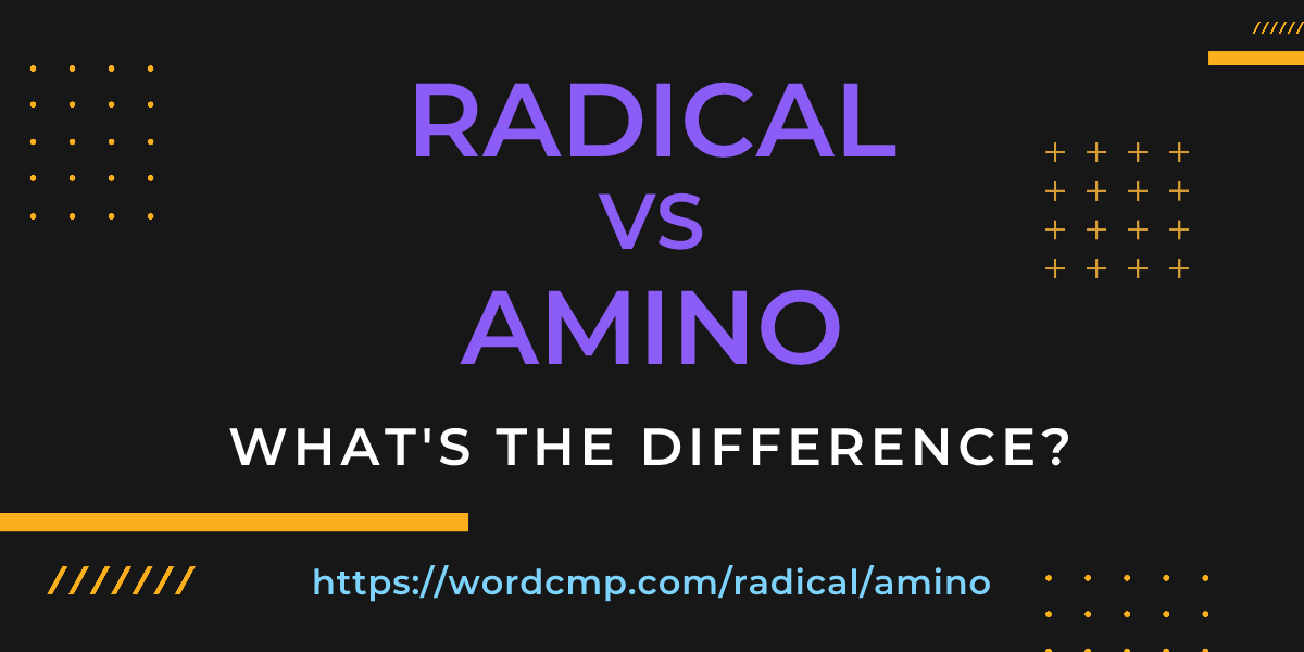 Difference between radical and amino
