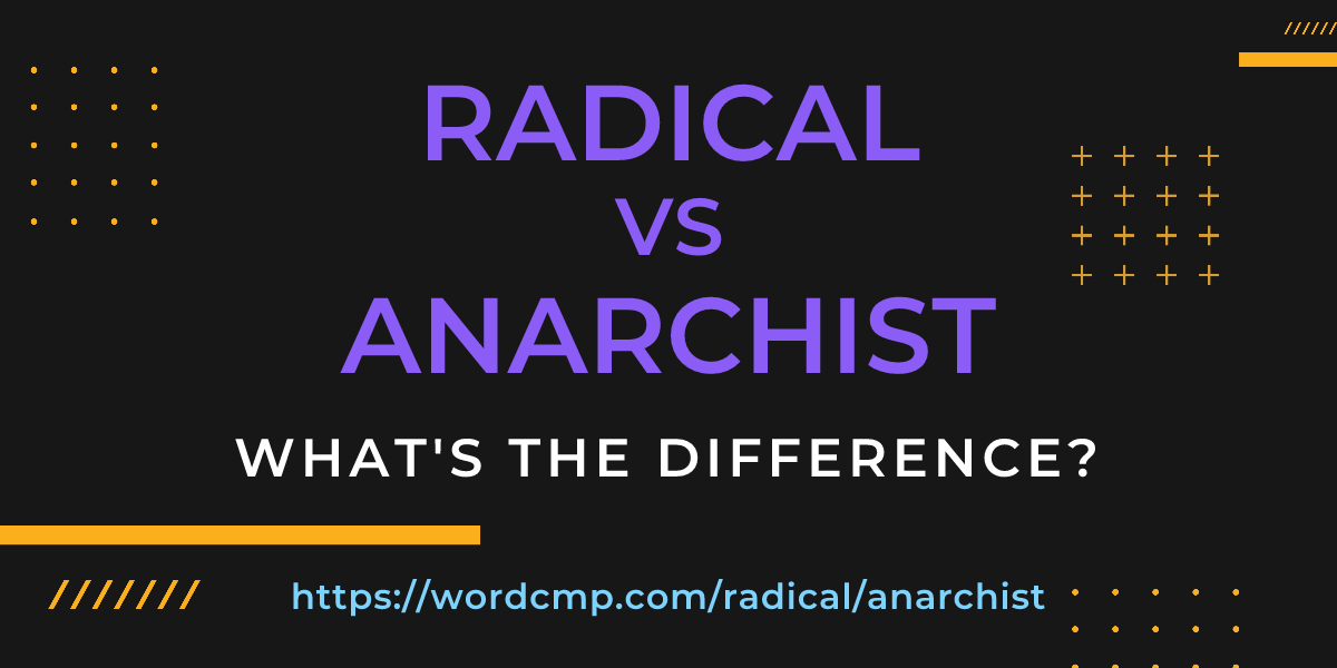 Difference between radical and anarchist