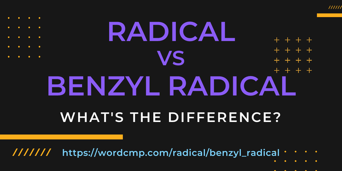 Difference between radical and benzyl radical
