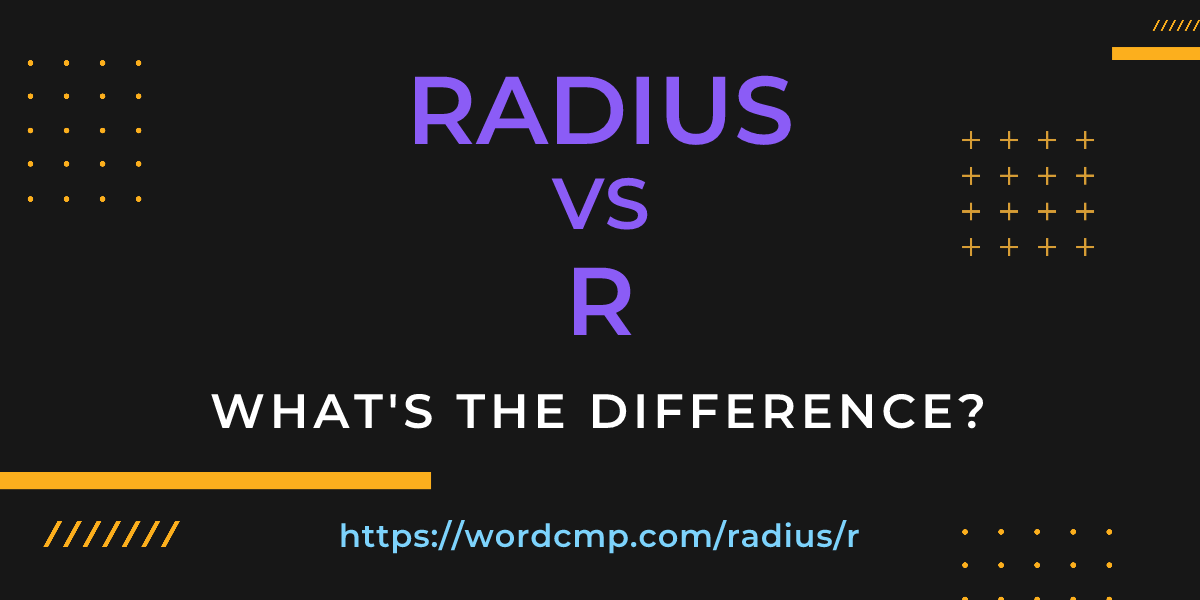 Difference between radius and r