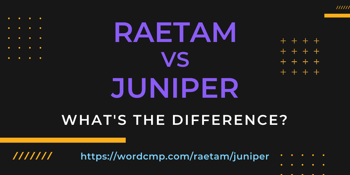 Difference between raetam and juniper