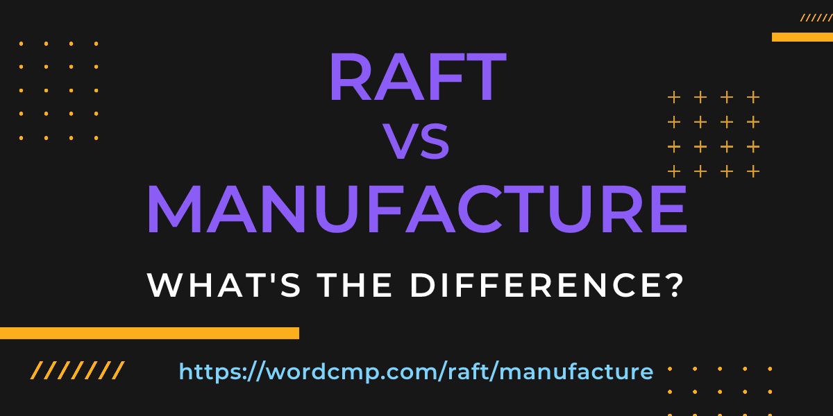 Difference between raft and manufacture