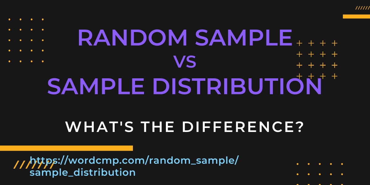 Difference between random sample and sample distribution