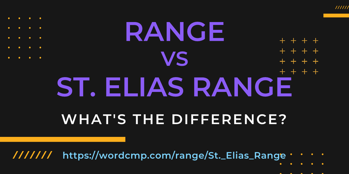 Difference between range and St. Elias Range