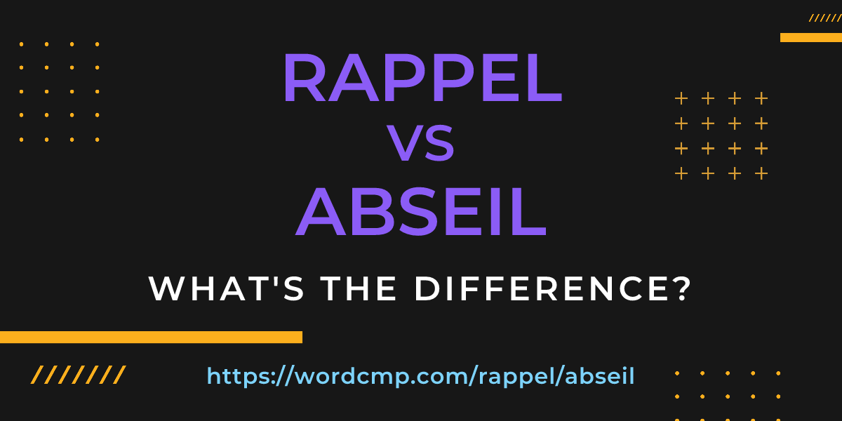 Difference between rappel and abseil