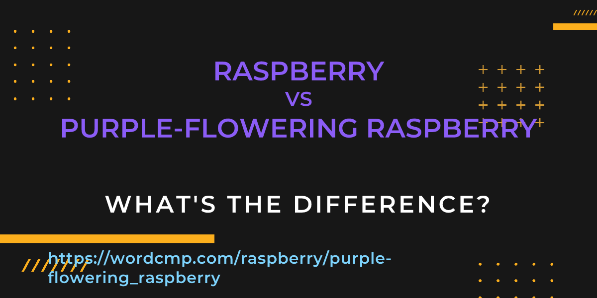 Difference between raspberry and purple-flowering raspberry